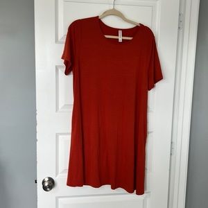 Rust T-shirt dress 1x